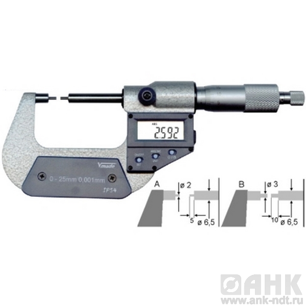 Микрометры Vogel цифровые со ступенчатыми колками