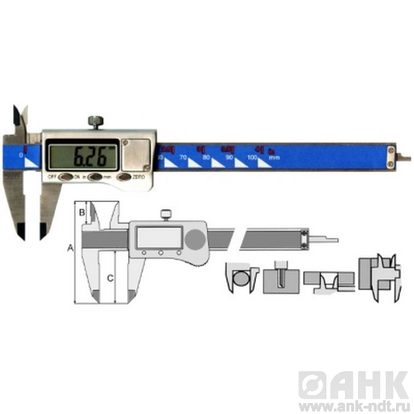 Штангенциркуль Vogel цифровой 100 мм