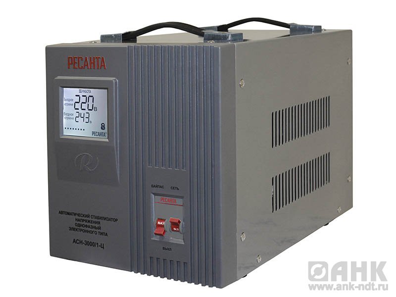 АСН-10000/1-Ц ОДНОФАЗНЫЙ СТАБИЛИЗАТОР ЭЛЕКТРОННОГО ТИПА С ЦИФРОВЫМ ДИСПЛЕЕМ