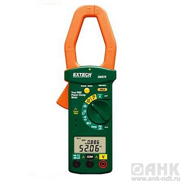 Однофазные - трехфазные токоизмерительные клещи переменного тока Extech 380976-K на 1000A