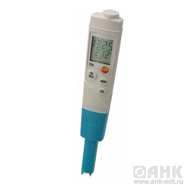 Testo 206-pH1 комплект — карманный pH-метр с кейсом и буферными растворами