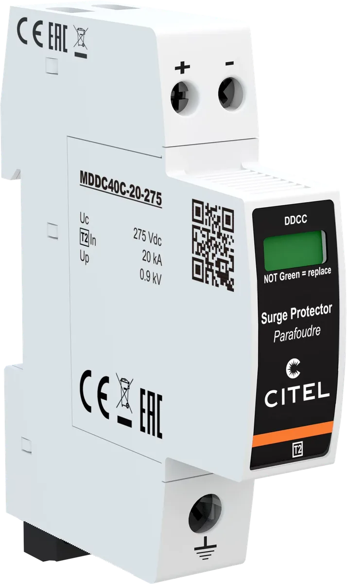 Устройство защиты от импульсных перенапряжений Citel DDC40CS-20-275 (828410921), тип 2, компактный, AC/DC