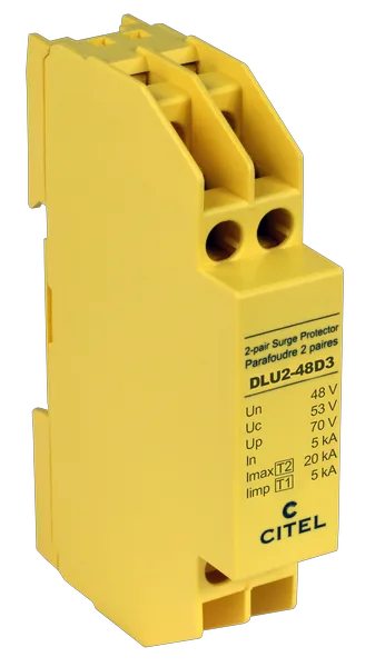 Устройство защиты от импульсных перенапряжений Citel DLU2-48D3 (640404), 2 пары, сети ISDN-T0, линия 48В