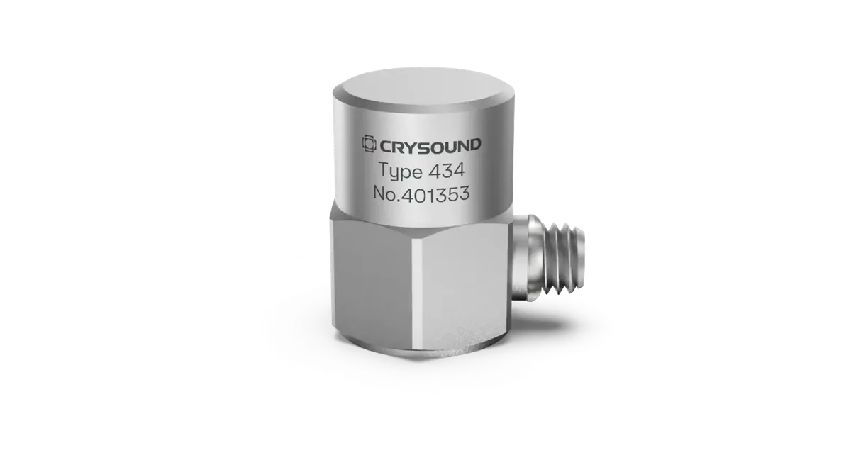 Акселерометр CRYSOUND CRY434, 1 ось, 100 мВ/g, ±50 g pk, от 0,5 Гц до 8 кГц