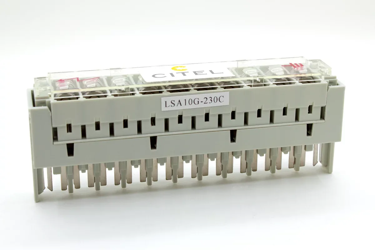 Устройство защиты от импульсных перенапряжений Citel LSA10G-230C (581511), магазин защиты LSA+ на 10 линий