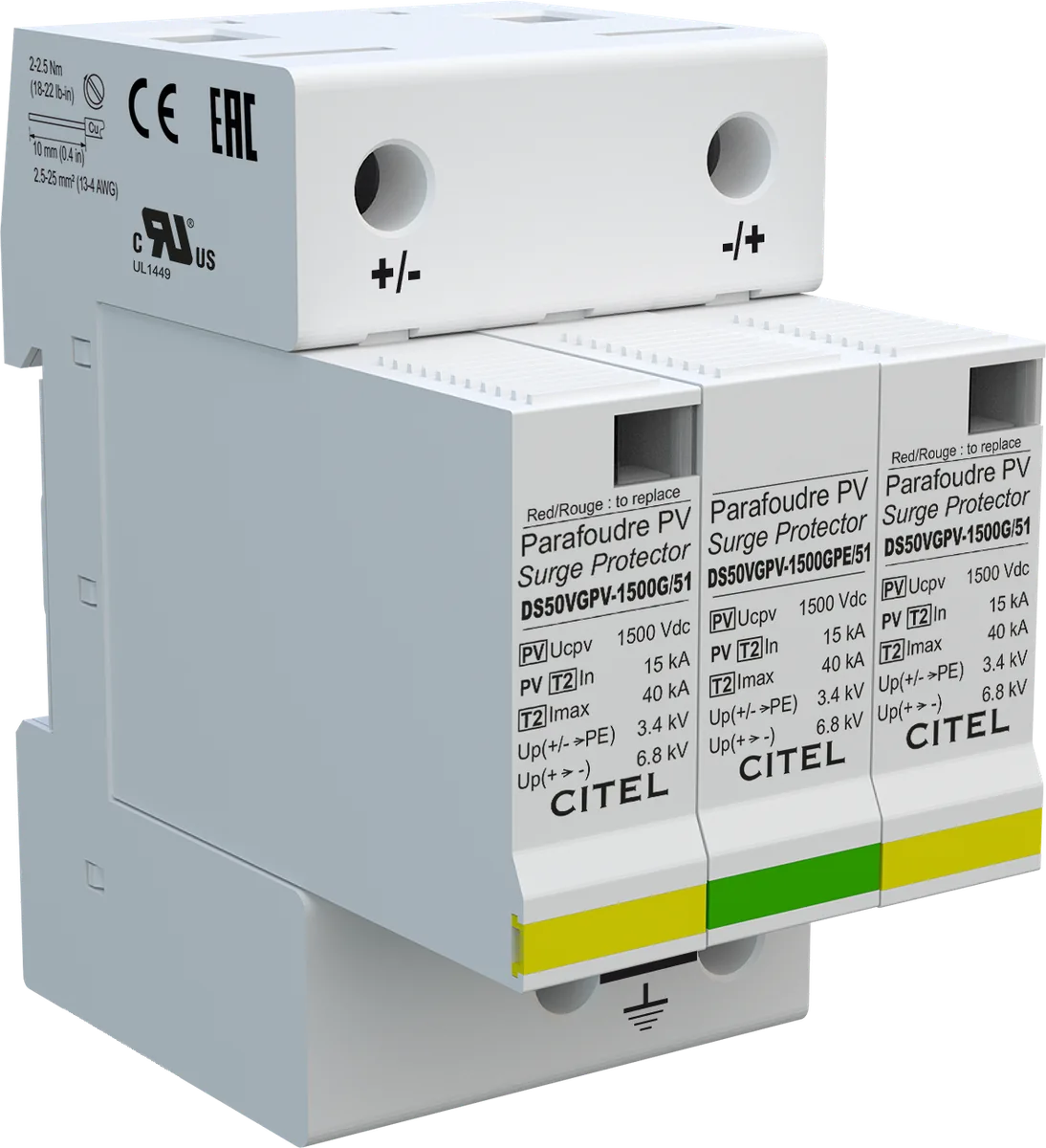 Устройство защиты от импульсных перенапряжений Citel DS50VGPV-1500G/51 (481501)