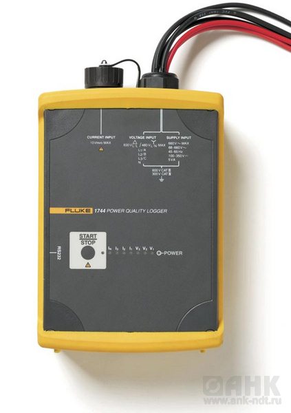 Fluke 1744 — регистратор качества электроэнергии для трехфазной сети (с токовыми клещами)